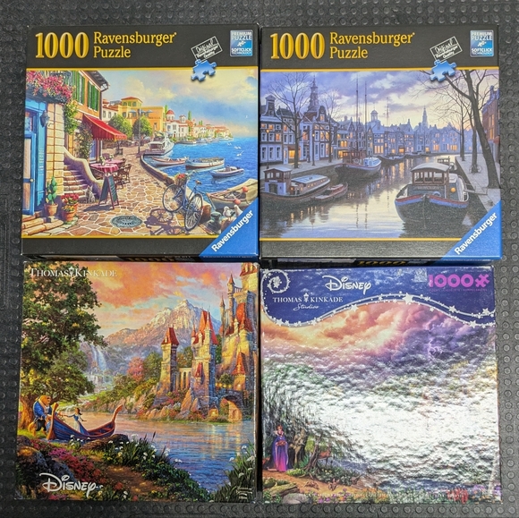 Ravensburger Other - 4 Puzzles Ravensburger Disney Thomas Kincaid Beauty and The Beast Evil Queen